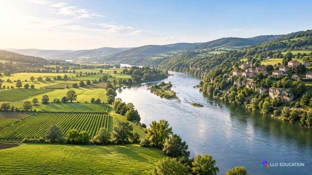 Une vallée fictive relie eau, cultures et habitat.
